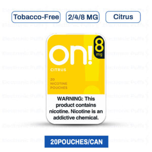 On! Citrus Mini Dry Nicotine Pouches – 5 Can Roll
