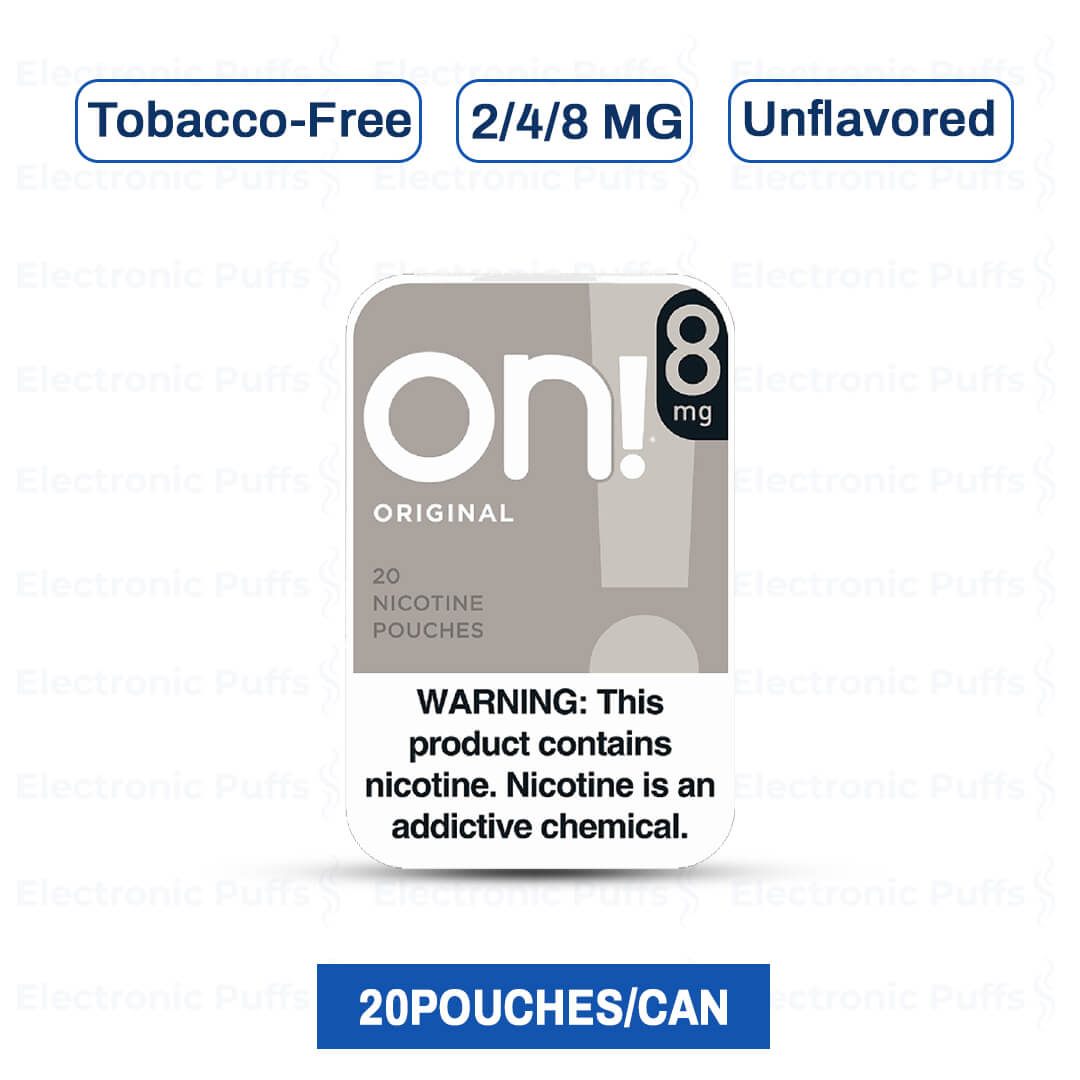 On! Original Mini Dry Nicotine Pouches – 5 Can Roll