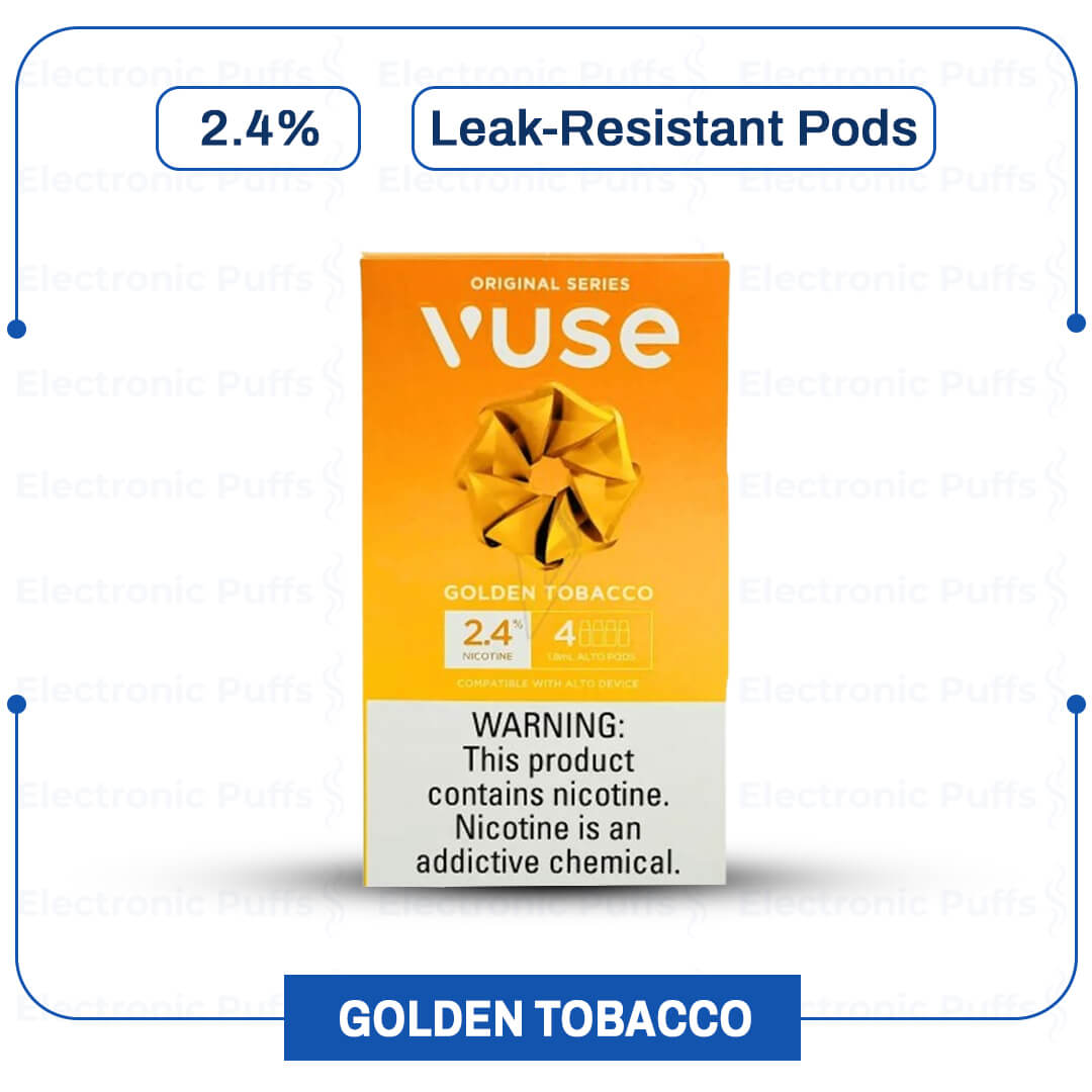 VUSE ALTO Golden Tobacco 4 Pk – Box OF 5