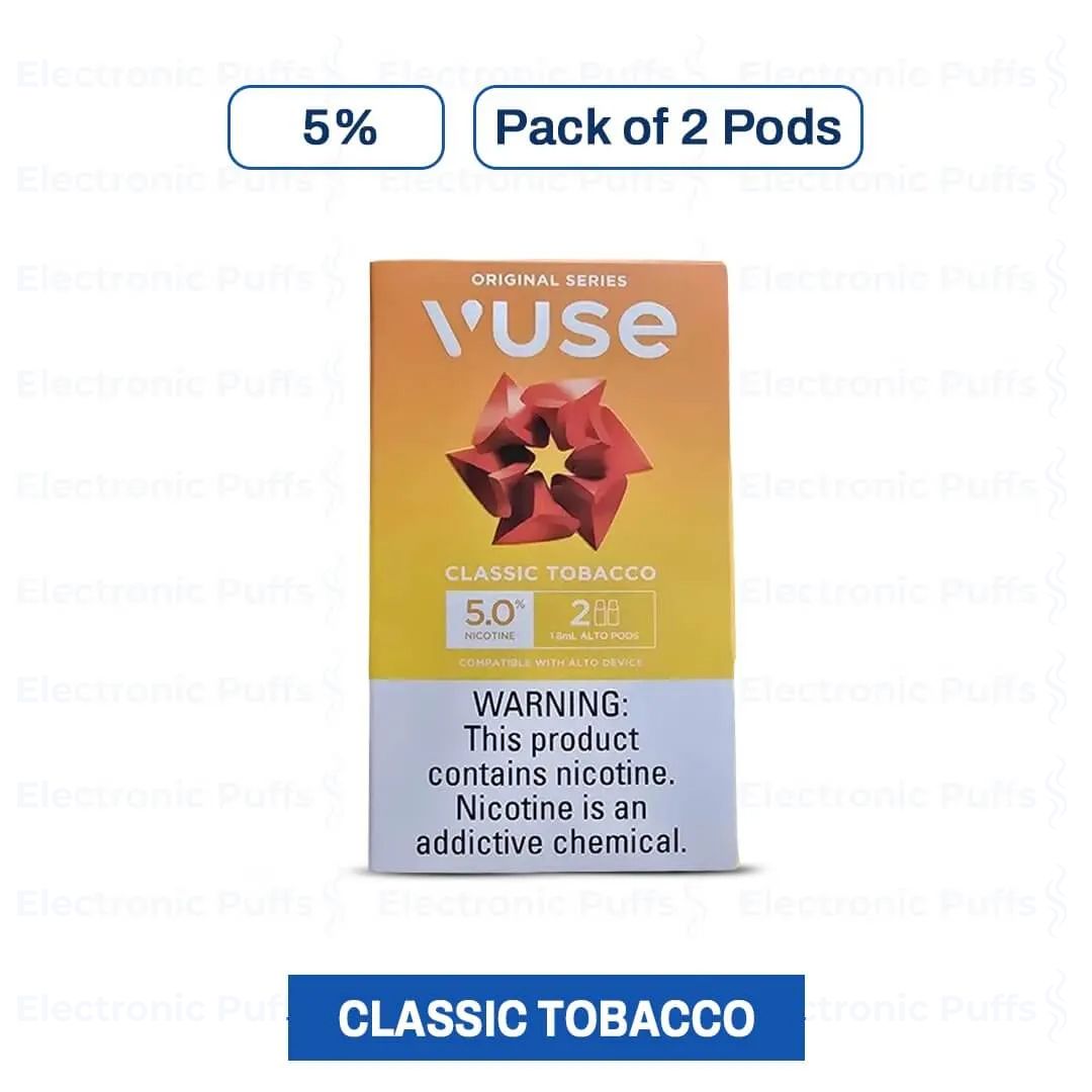 how much is elf bar vape Vuse Golden Tobacco Pods 2 Pack | 12mg, 18mg main image 1