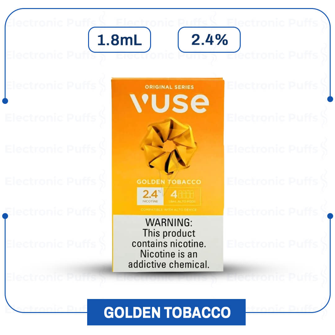 Vuse Alto Golden Tobacco Replacement Pods 2 Pcs Cheap Vype | Vuse Golden  Tobacco Nic Salt 12mg And 18mg EPod Cartridges |up To 6 Packs | UK Vuse Pods  4 Pack Cost