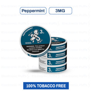Nic Nac Peppermint 3MG Nicotine Pouches – 5 Can Roll
