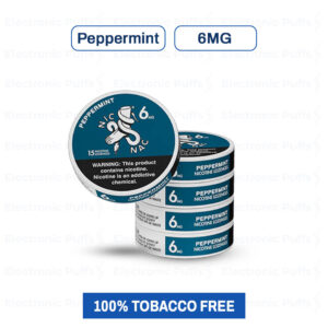 Nic Nac Peppermint 6MG Nicotine Pouches – 5 Can Roll