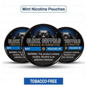 Black Buffalo Mint Nicotine Pouches - 5 Can Roll