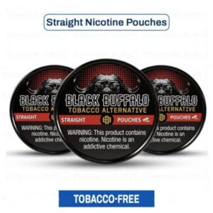 Black Buffalo Straight Nicotine Pouches - 5 Can Roll