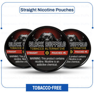 Black Buffalo Straight Nicotine Pouches – 5 Can Roll