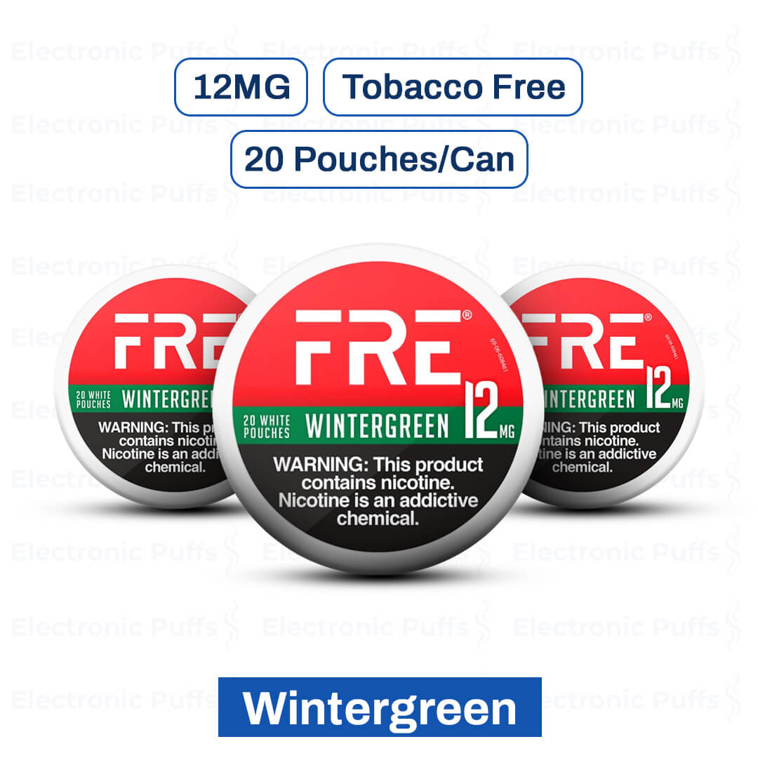 FRE Wintergreen 12MG Nicotine Pouches – 5 Can Roll
