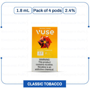 Vuse ALTO Replacement Pods - Classic Tobacco 2.4% 4pk