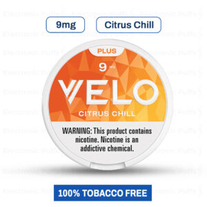 Velo Plus Citrus Chill 9MG Nicotine Pouches – 5 Can Roll