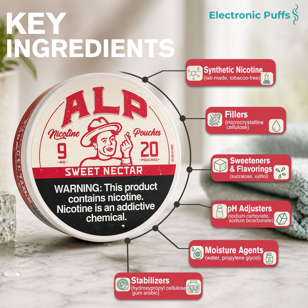 ALP Sweet Nectar 9MG Nicotine Pouches – 5 Can Roll