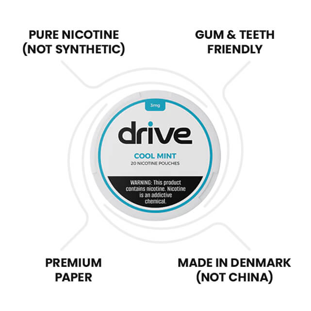 Drive Nicotine Pouches – Cool Mint – 5 Can