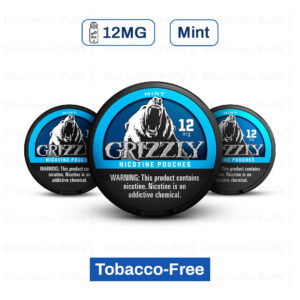 Grizzly Mint 12MG Nicotine Pouches – 5 Can Roll