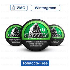 Grizzly Wintergreen 12MG Nicotine Pouches – 5 Can Roll