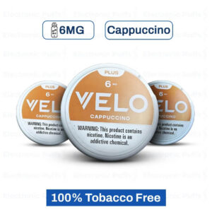 Velo Plus Cappuccino 6MG Nicotine Pouches – 5 Can Roll