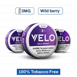 Velo Plus Wildberry 3MG Nicotine Pouches – 5 Can Roll