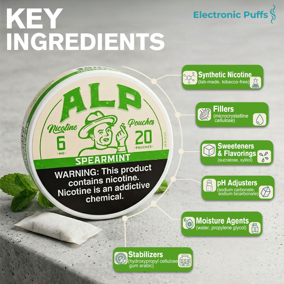ALP Spearmint 6MG Nicotine Pouches – 5 Can Roll