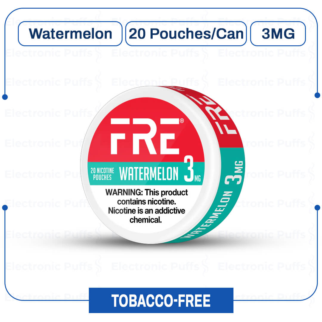 FRE Watermelon 3mg Nicotine Pouches - 5 Can Roll