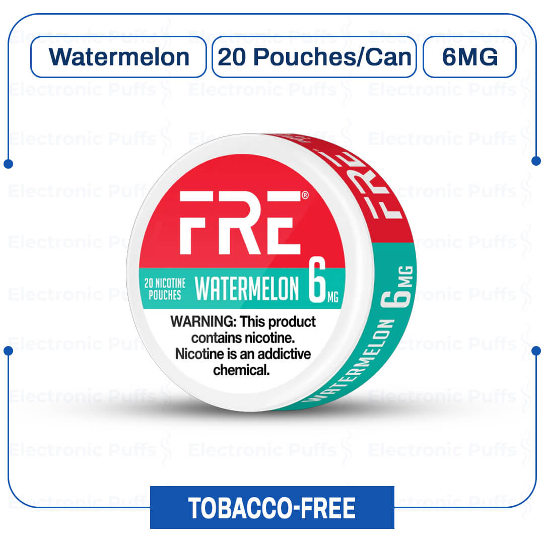 FRE Watermelon 6mg Nicotine Pouches - 5 Can Roll