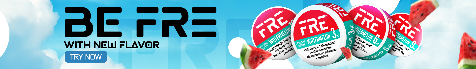 FRE Nicotine Pouches Desktop Banner
