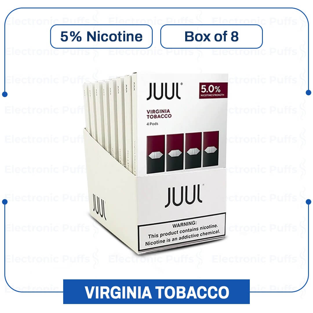 Juul Virginia Tobacco Pods 5% - 4PK - Box of 8