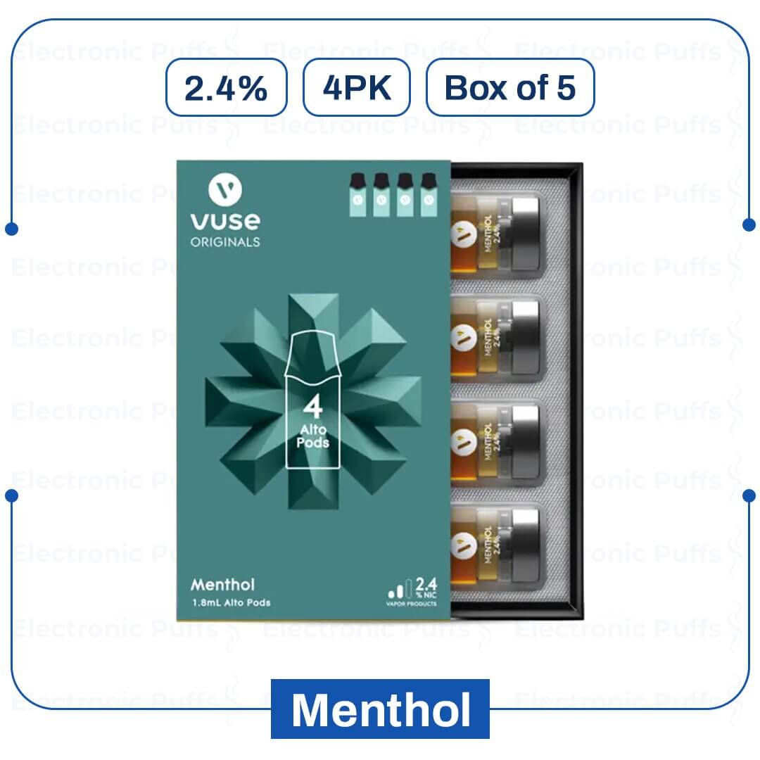 Vuse Alto Menthol Pods 2.4% - 4PK - Box of 5