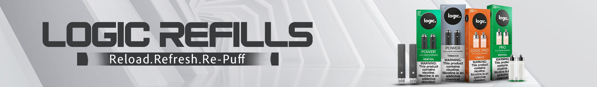 Logic Refills destop banner