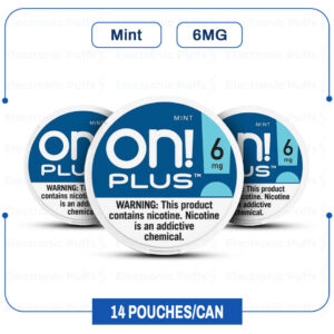 ON! Plus Mint 6MG Nicotine Pouches – 5 Can Roll