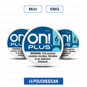 ON! Plus Mint 6MG Nicotine Pouches – 5 Can Roll