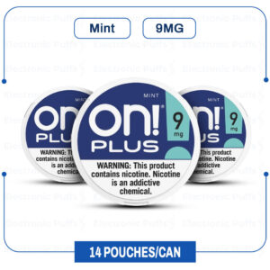 ON! Plus Mint 9MG Nicotine Pouches – 5 Can Roll