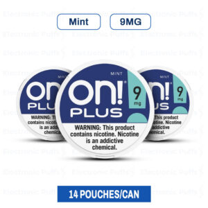 ON! Plus Mint 9MG Nicotine Pouches – 5 Can Roll