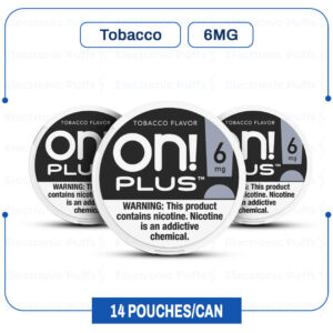 ON! Plus Tobacco 6MG Nicotine Pouches – 5 Can Roll