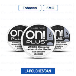ON! Plus Tobacco 6MG Nicotine Pouches – 5 Can Roll