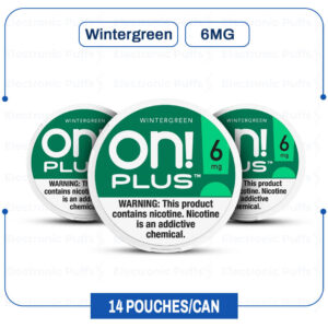 ON! Plus Wintergreen 6MG Nicotine Pouches – 5 Can Roll