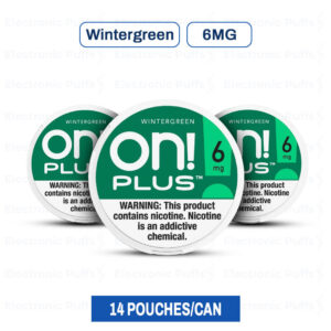 ON! Plus Wintergreen 6MG Nicotine Pouches – 5 Can Roll
