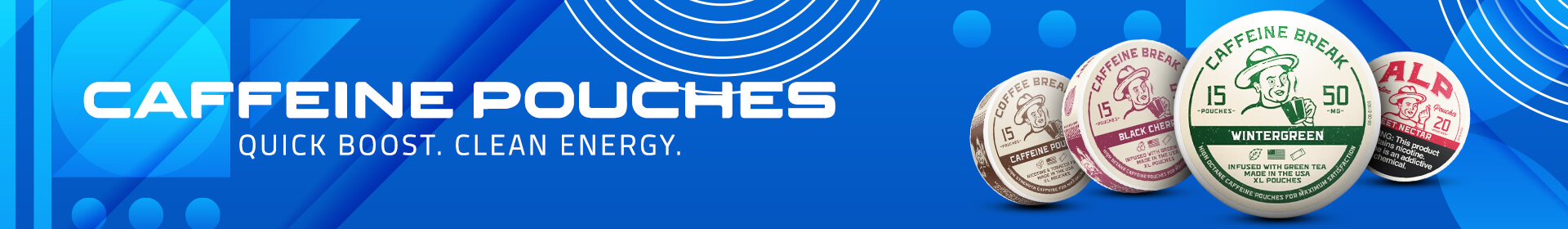 Caffeine pouches