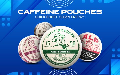 Caffeine pouches