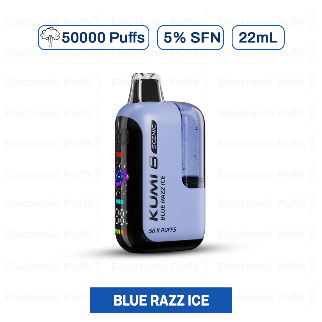 Kumi Scenic 50000 Puffs Blue Razz Ice Disposable Vape – 5PK