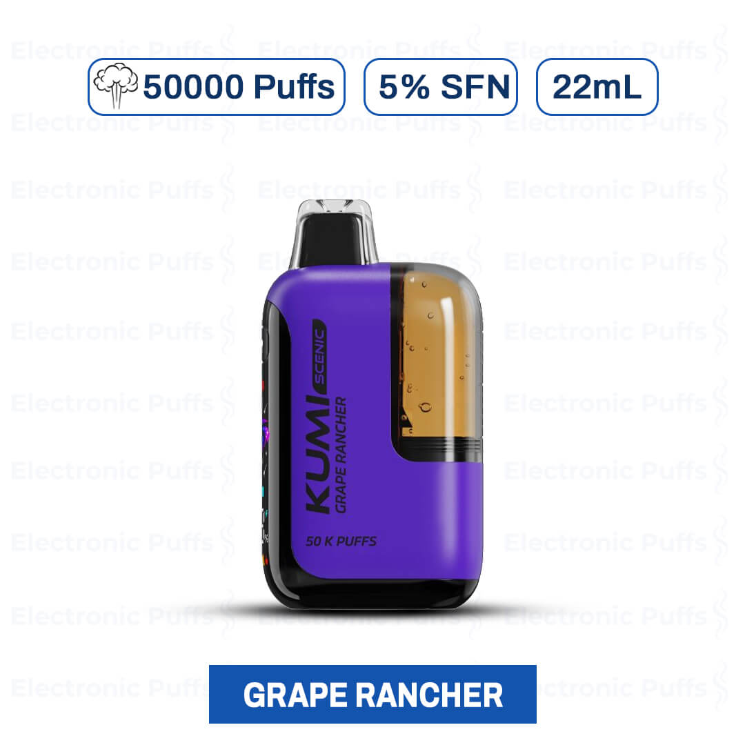 Kumi Scenic 50000 Puffs Grape Rancher Disposable Vape – 5PK
