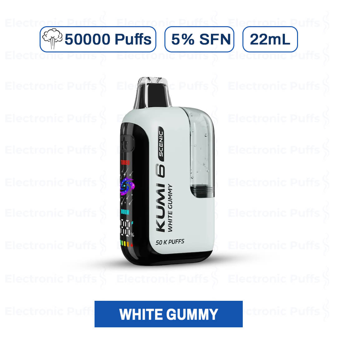 Kumi Scenic 50000 Puffs White Gummy Disposable Vape – 5PK