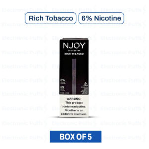 NJOY DAILY Extra Rich Tobacco 6% - Box of 5