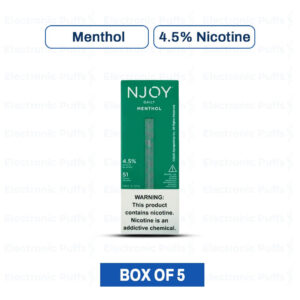 NJOY DAILY Menthol 4.5% - Box of 5